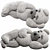 Cuddly Bear Side-Lying Plush 3D model small image 1