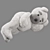 Cuddly Bear Side-Lying Plush 3D model small image 2