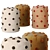 Children's Dot Tufted Pouf Set 3D model small image 1