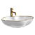 Gold Accent White Wash Basin 3D model small image 2