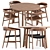 Scandinavian Set: Tesa Chair & Taro Table 3D model small image 1
