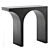 Sleek Metal Console Table - Black Rooster Decor 3D model small image 1