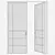 Corona Render Aluminium Door 301 3D model small image 5