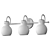 Sleek Chrome Vanity Light 3D model small image 2