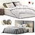 Modern White Bed Level 06 3D model small image 1