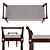 2-Seater Lorenzo Bench 3D model small image 2