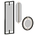 Elegant Contemporary Mirror Set 3D model small image 1