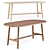 Kimua Oak Dining Table Collection 3D model small image 1