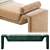 CB2 Anthracite Velvet Bench, Modern 3D model small image 5
