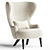  Stylish TOM DIXON Wingback Chair 3D model small image 1