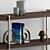 Modern Metal Shelf Sculpture 3D model small image 4