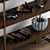 Modern Metal Shelf Sculpture 3D model small image 5