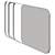 Contemporary Good Vibes Mirror, 90cm 3D model small image 3