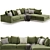 Stylish Cleveland Corner Sofa - Multicolor 3D model small image 3