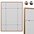 Bronze-Finished Rectangular Metal Mirror 3D model small image 1