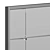 Bronze-Finished Rectangular Metal Mirror 3D model small image 4