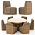 Modern Round Metal Outdoor Chair 3D model small image 1