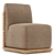 Modern Round Metal Outdoor Chair 3D model small image 4