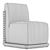 Modern Round Metal Outdoor Chair 3D model small image 7