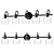 Golden Glow 5-Light Vanity Fixture 3D model small image 1