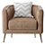 Modern Chaise Lounge Chair 2014 3D model small image 2