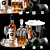 Premium Whiskey Decanter Set No5 3D model small image 1