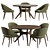 Modern Dining Set Konyshev Rolf Benz 3D model small image 1