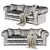 Modular Sofa Bed Brio LORUSSO 3D model small image 1