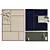 Chic Fabric-Covered Trio Boards 3D model small image 1