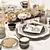 Modern Table Setting with Textures 3D model small image 2