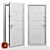 Customizable Steel Apartment Door 3D model small image 3