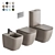 Elegant GSG Brio Ceramic Bathroom Suite 3D model small image 1