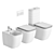 Elegant GSG Brio Ceramic Bathroom Suite 3D model small image 5