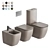 Elegant GSG Brio Ceramic Bathroom Suite 3D model small image 6