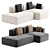 Modern 2 Seater Sofa 3D model small image 2