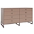 Candy 6-Drawer Dresser for Modern Bedroom 3D model small image 2