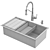 1800 Series Stainless Steel Single Bowl Sink 3D model small image 7