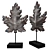 Rusted Leaf Statuette, Handcrafted Metal 3D model small image 1