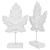 Rusted Leaf Statuette, Handcrafted Metal 3D model small image 2