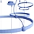 Elegant Amadeo LED Ring Pendant 3D model small image 4