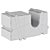Stylish Kelly Wearstler Bench 3D model small image 2