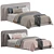 Modern Marian Bed with 2 Color Options 3D model small image 1