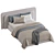 Modern Marian Bed with 2 Color Options 3D model small image 3