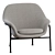 Modern Metal Lounge Chair, Normann Copenhagen 3D model small image 4