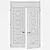 Corona Aluminium 322 Door Render 3D model small image 4