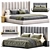 Modern Low Profile Bed Frame 3D model small image 2