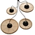Sleek Cosmos-Inspired Cassini Chandelier 3D model small image 3