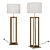 Vertigo Teak Outdoor Floor Lamp 3D model small image 1