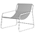 Metal Outdoor Lounge Chair: Connubia 3D model small image 3