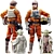 Luke Skywalker & Yoda Figures Set 3D model small image 1